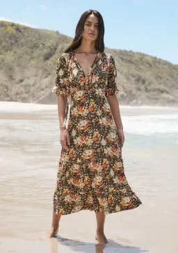 Auguste the Label Wild Flower Viola Midi Dress Print Size 8 for rent on The Volte - image 1