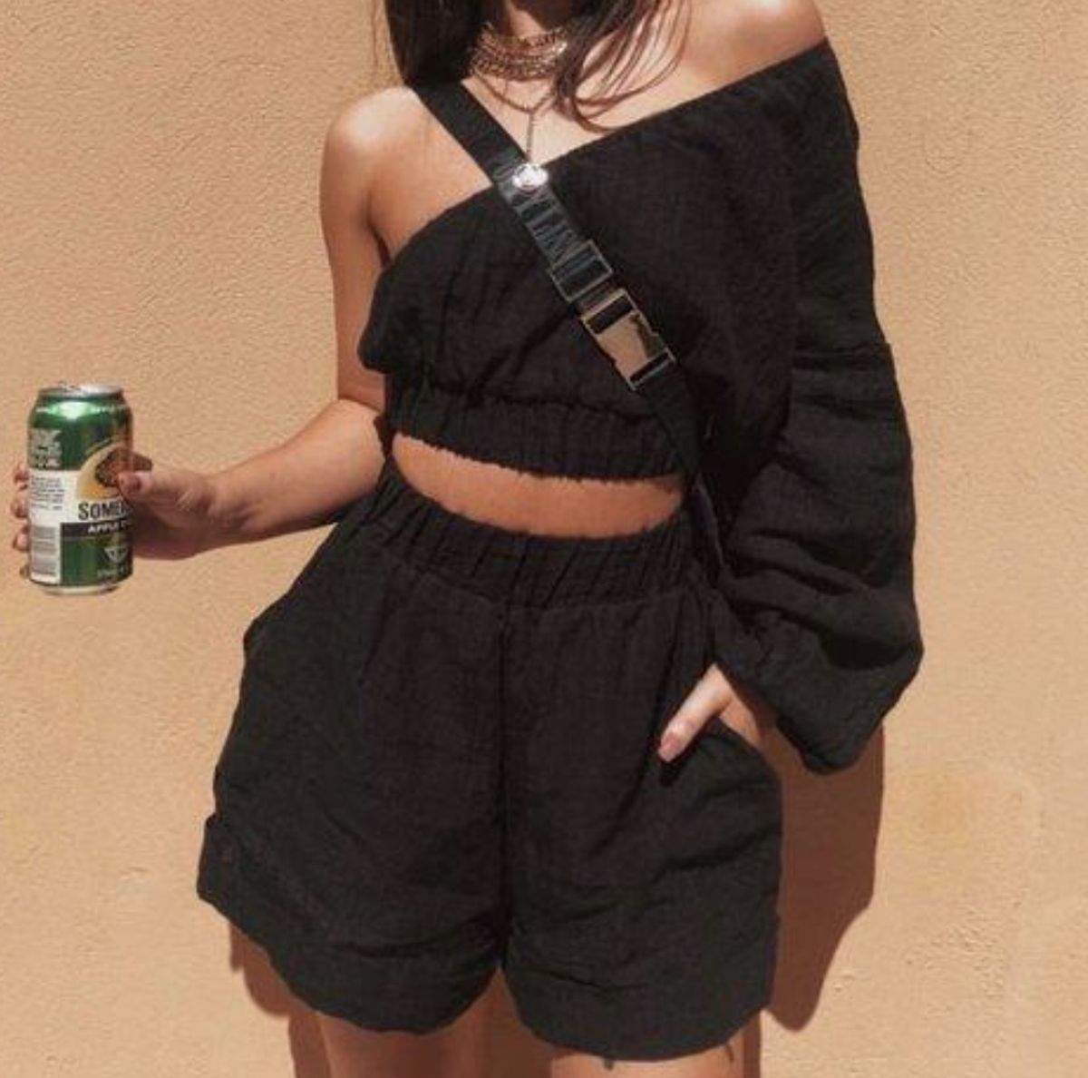 Natalie Rolt Bobbi Set in Black Size 8 for rent on The Volte - main image