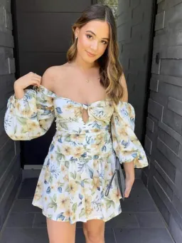 Bec and Bridge Fleurette Mini Dress Print Size 8 for rent on The Volte - image 4