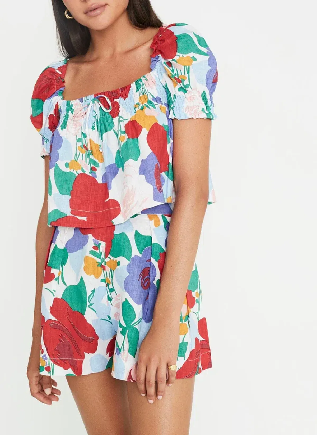 Faithfull the Brand Lilia Top and Ondine Shorts Set Print Size 8 - Image 3