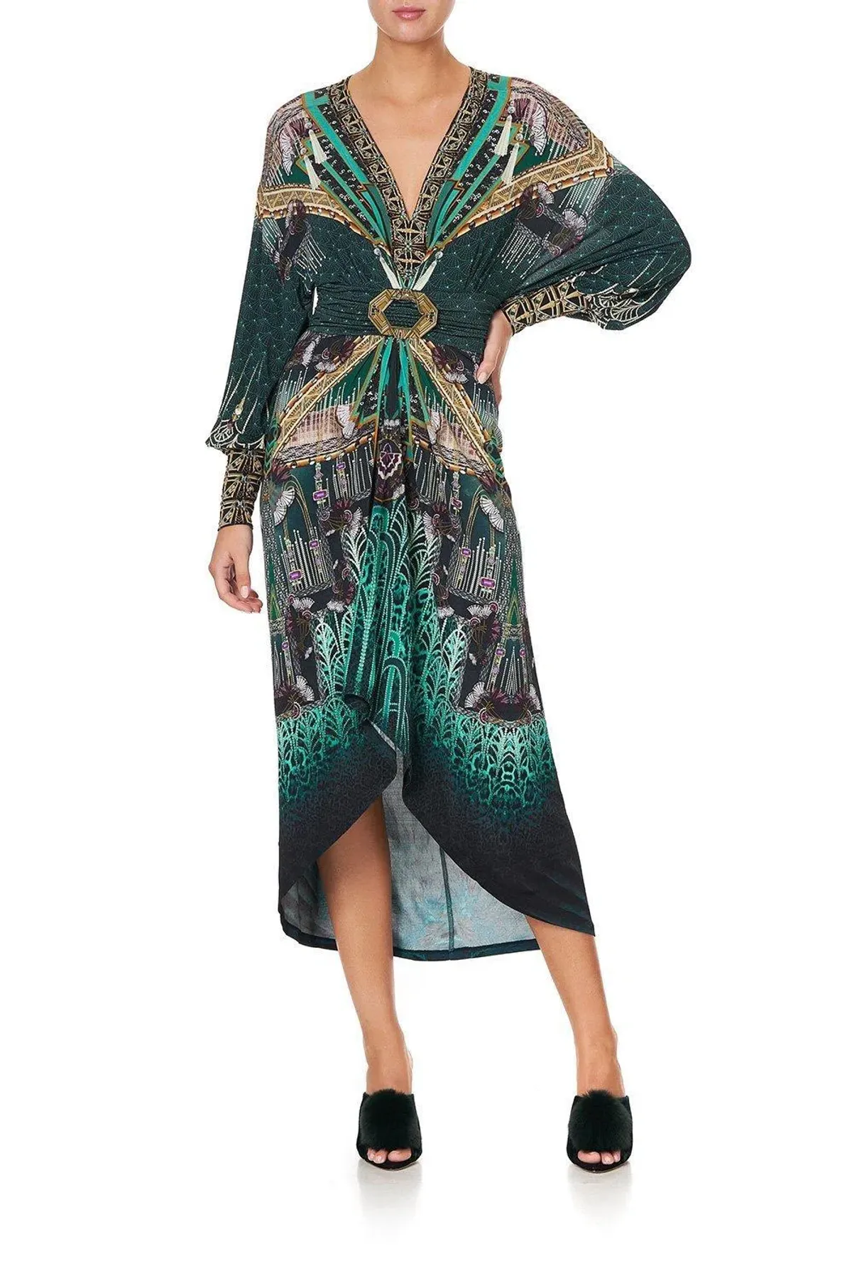 Camilla Fitzgeralds Flapper Belted Jersey Dress XXL - Image 1