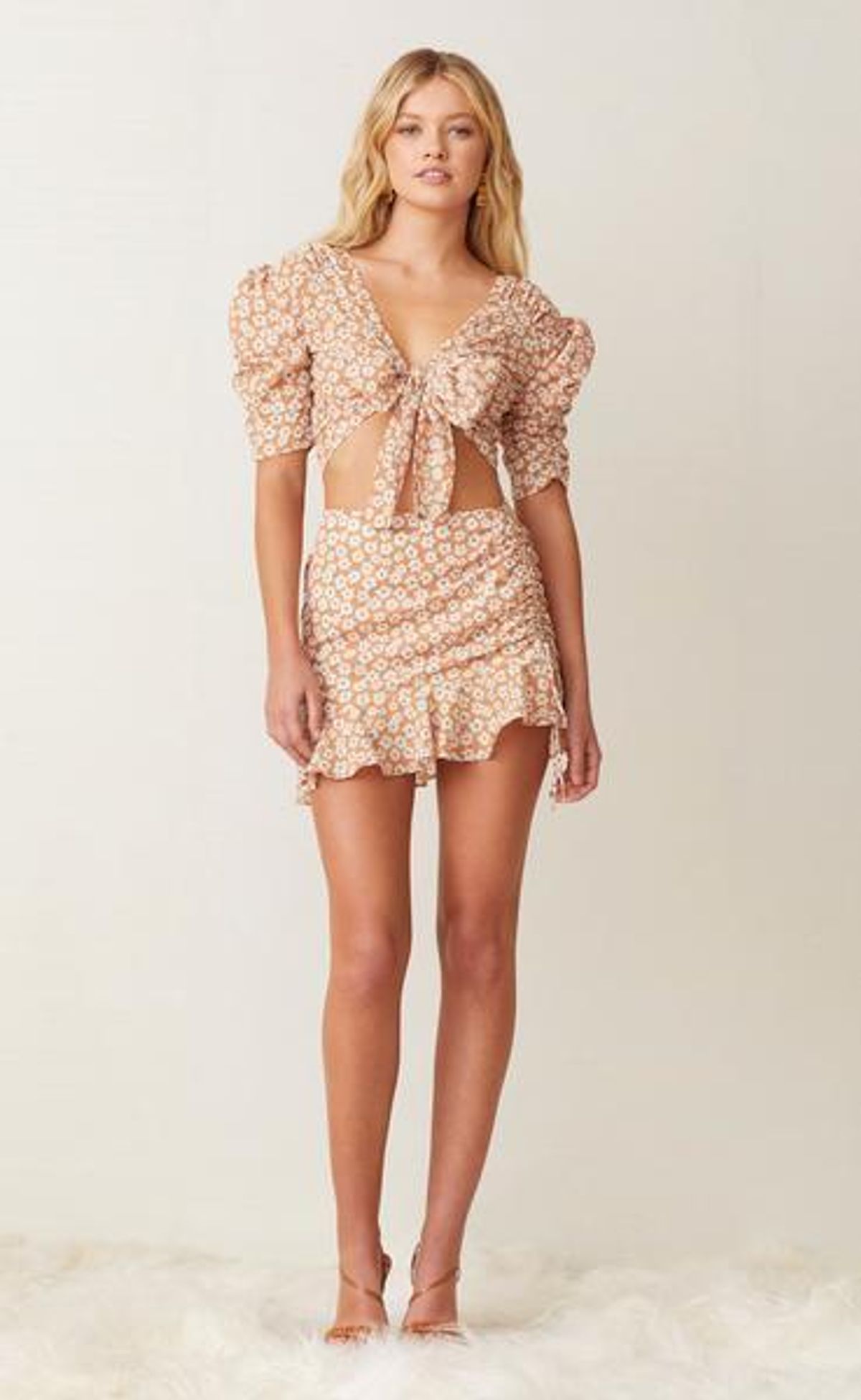 Bec & Bridge Zoe Wrap Top Orange Size 8 - Image 2