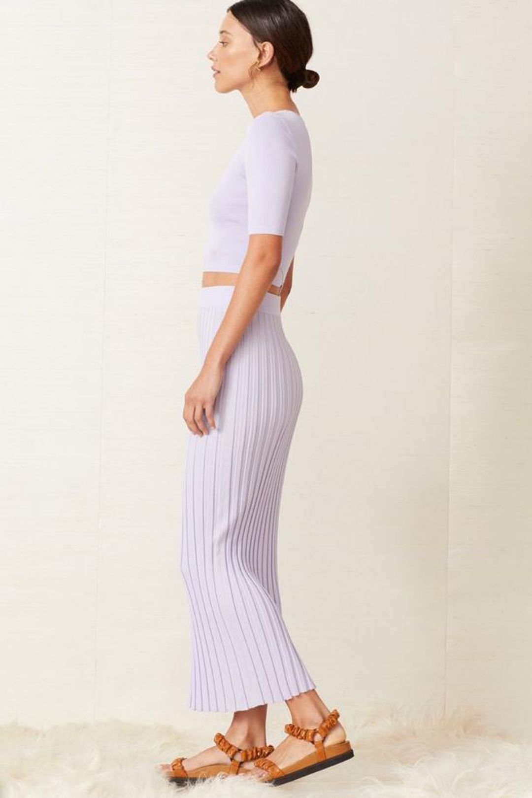 Bec & Bridge Eden Top & Midi Skirt Set Lilac Size 6 for rent on The Volte - main image