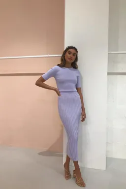 Bec & Bridge Eden Top & Midi Skirt Set Lilac Size 6 for rent on The Volte - image 1