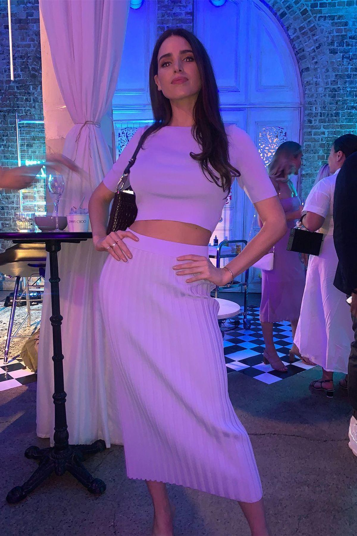 Bec & Bridge Eden Top & Midi Skirt Set Lilac Size 6 - Image 6