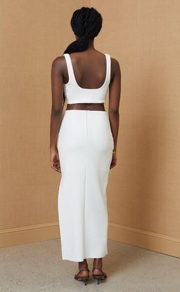 Bec & Bridge Clover Top & Midi Skirt Set - Ivory - Size 8 for rent on The Volte - image 3