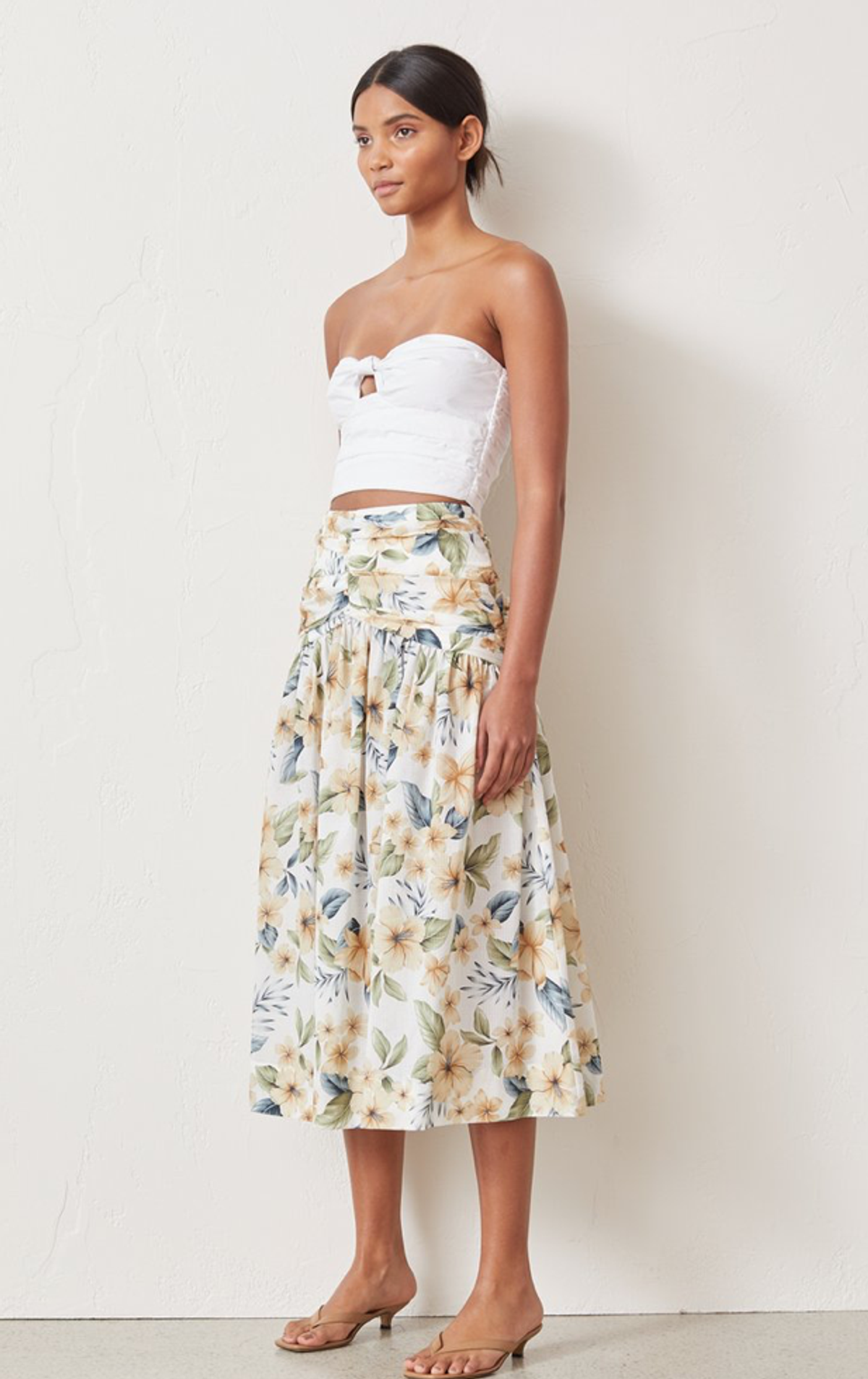 Bec & Bridge Fleurette Midi Skirt Print Size 6 - Image 1