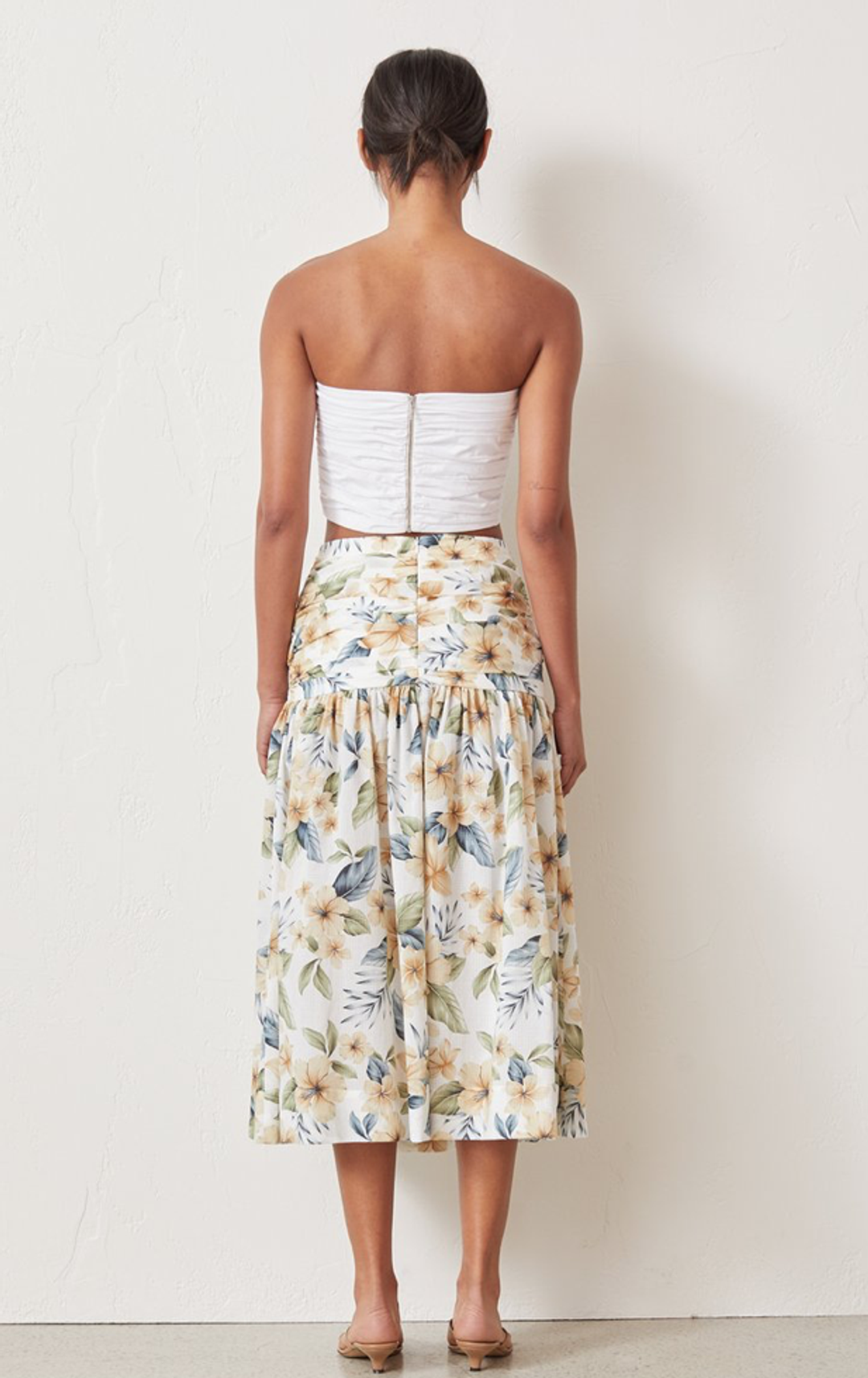 Bec & Bridge Fleurette Midi Skirt Print Size 6 for rent on The Volte - main image