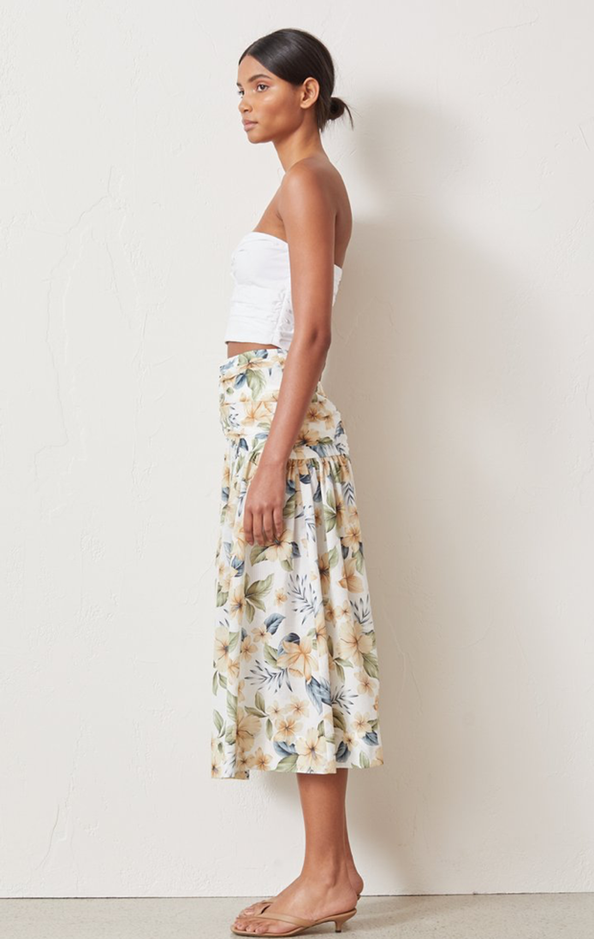 Bec & Bridge Fleurette Midi Skirt Print Size 6 - Image 3