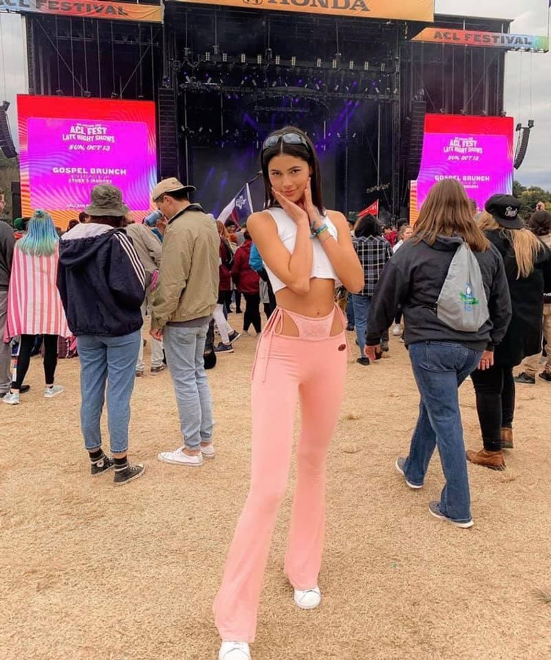 I.AM.GIA O Mighty OG G-String Flare Pants Pink Size / AU 8 for rent on The Volte - main image