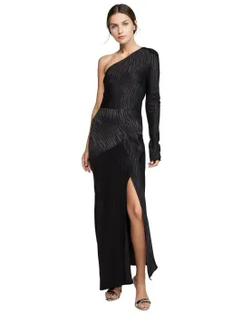 Bec & Bridge The Kat Asymmetrical Midi Dress In Black Size AU 8 for rent on The Volte - image 1