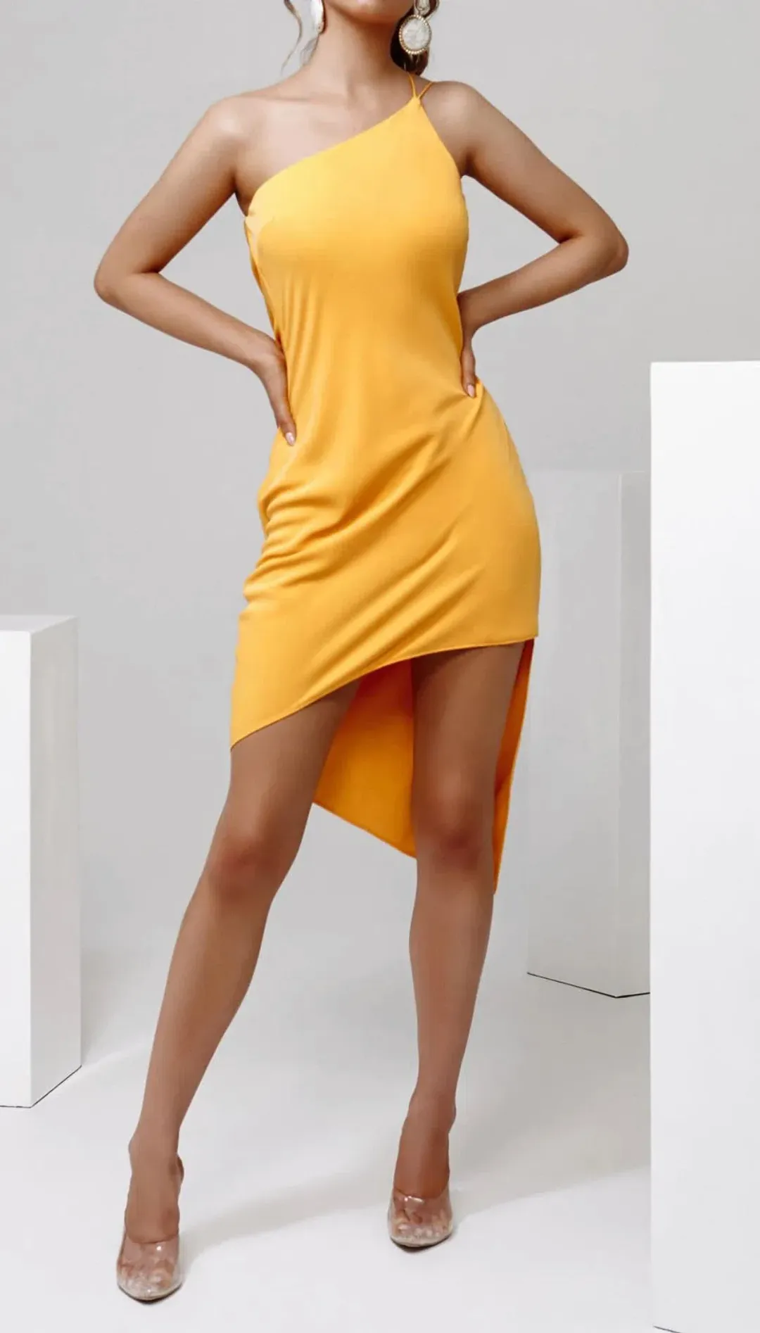Derma Department Anya Dress Orange Size 8 for rent on The Volte - main image