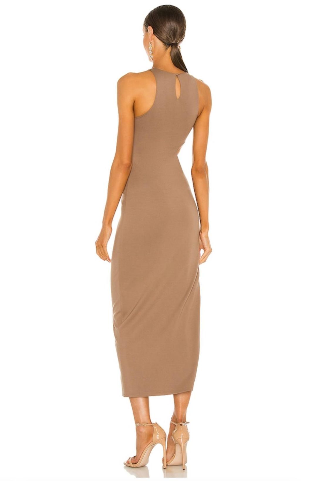 x REVOLVE Rylan Midi Dress in Taupe for rent on The Volte - main image