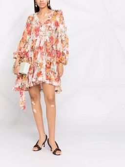 Zimmermann Mae Floral Frill Billow Mini Dress Size 3 for rent on The Volte - image 1
