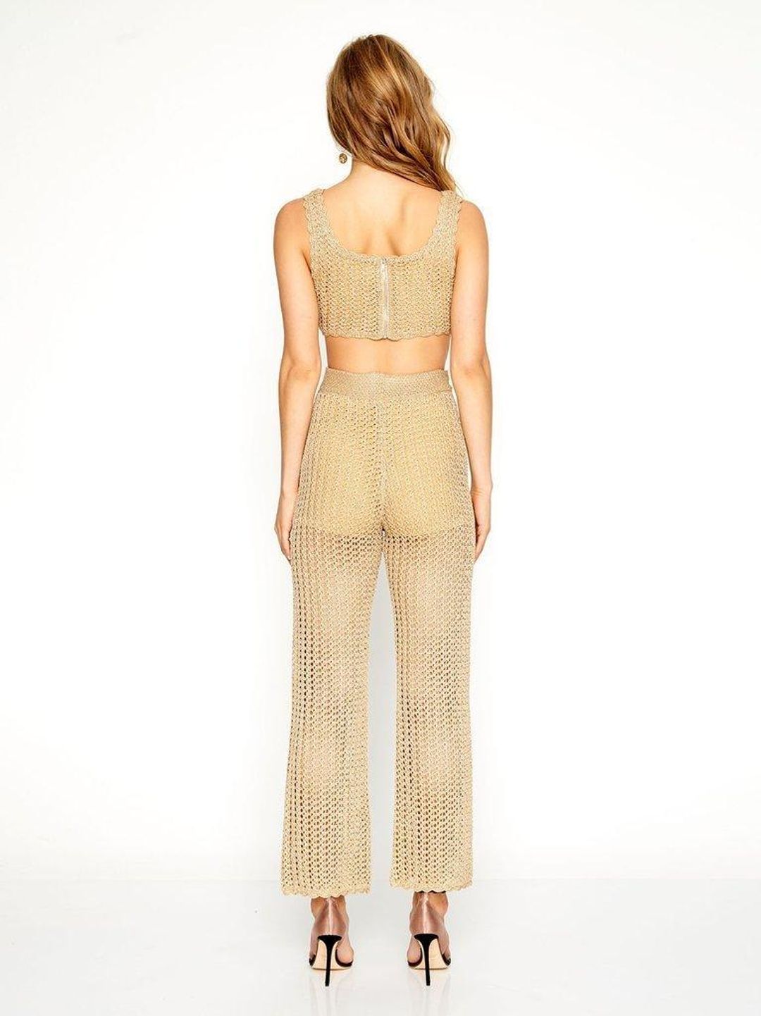 Alice McCall Cosmic Top & Beautiful and Dangerous Pants Nude Gold Size 6 for rent on The Volte - main image