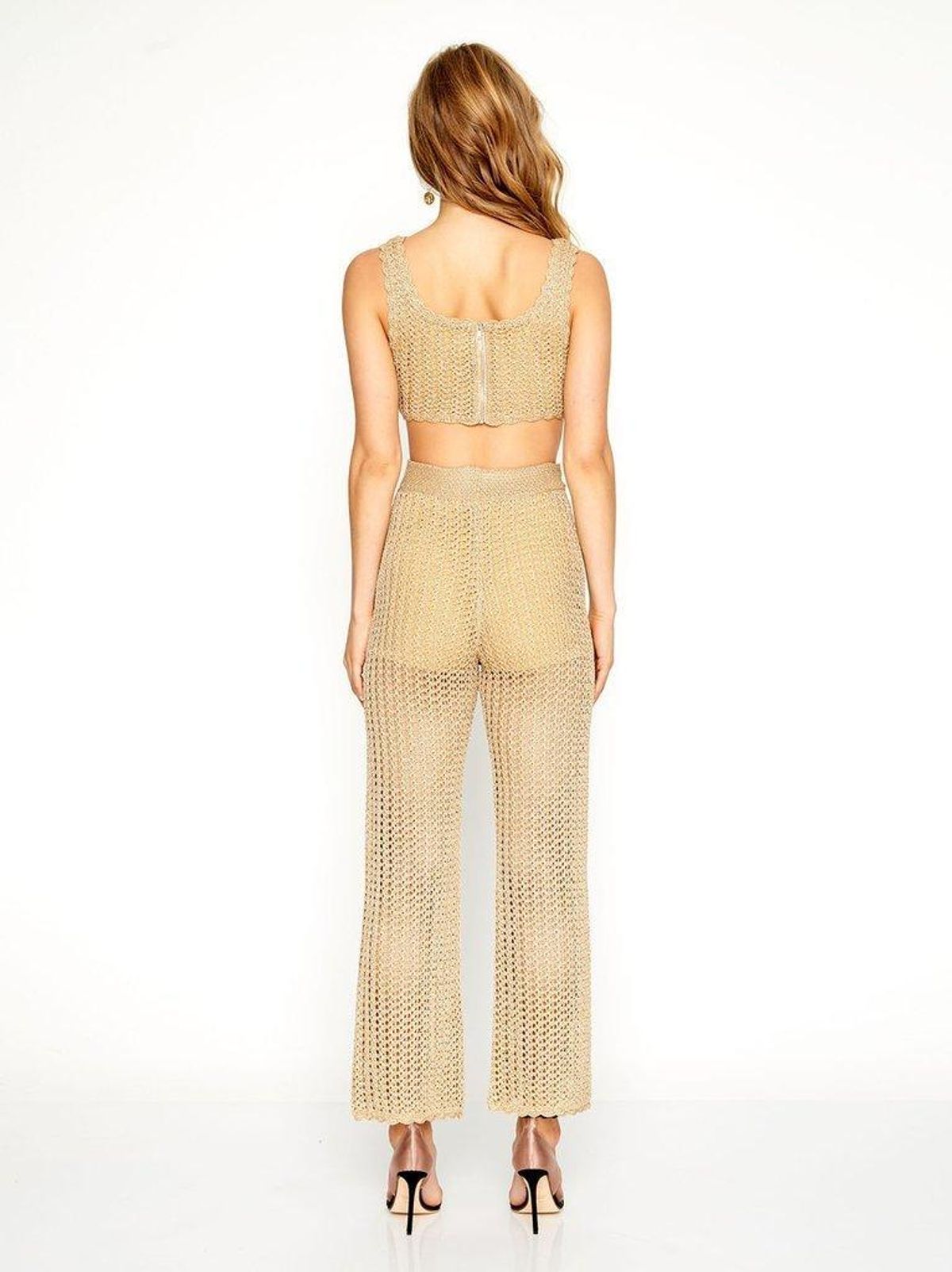 Alice McCall Cosmic Top & Beautiful and Dangerous Pants Nude Gold Size 6 - Image 5