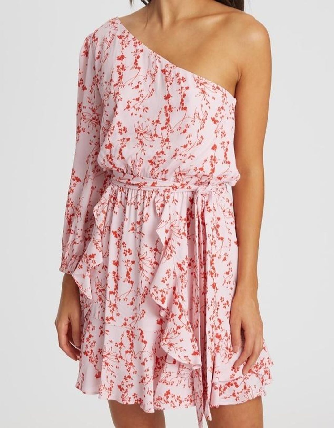 Tussah Sondra Mini Dress Pink Floral Size 12 for rent on The Volte - main image