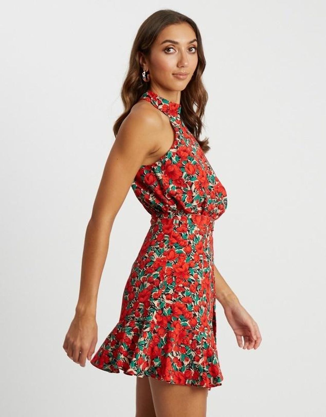 Tussah Hamptons Mini Dress Red Floral Size 12 for rent on The Volte - main image