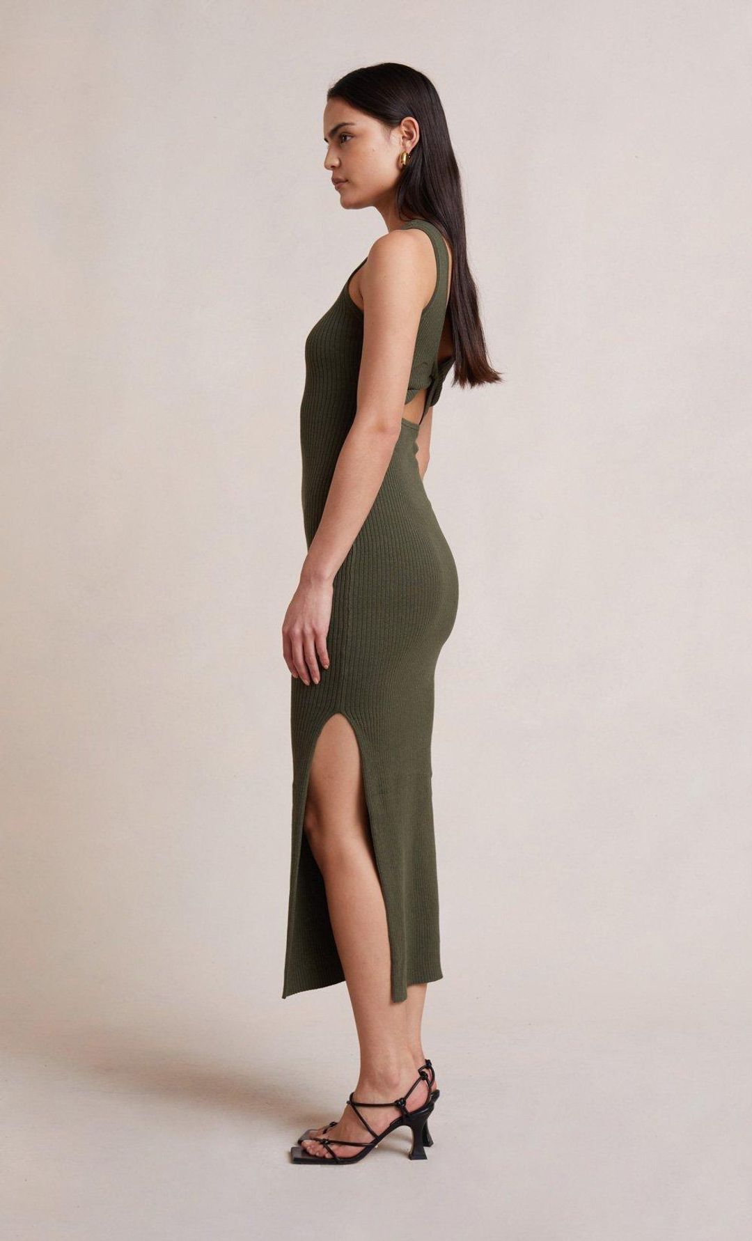 Bec & Bridge Riviera Midi Dress Army Size 12 for rent on The Volte - main image