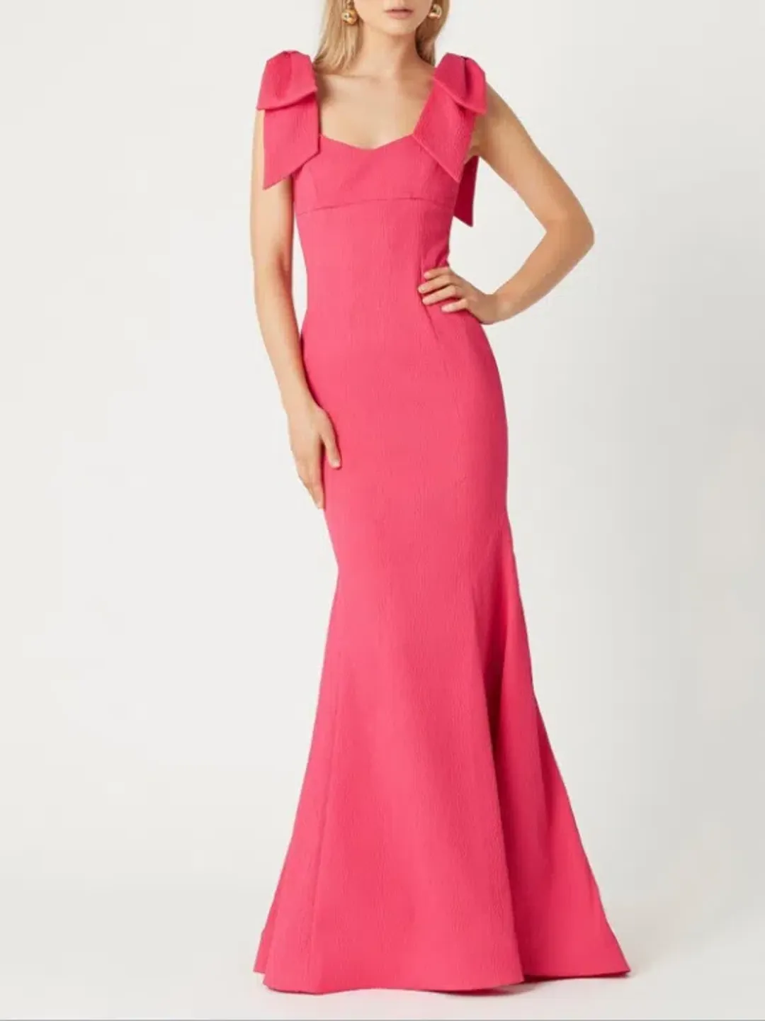 Rebecca Vallance Martini Bow Gown Pink for rent on The Volte - main image