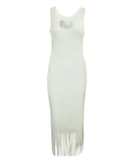 Off-White Long Laser-Cut Dress with Fringes for rent on The Volte - image 2