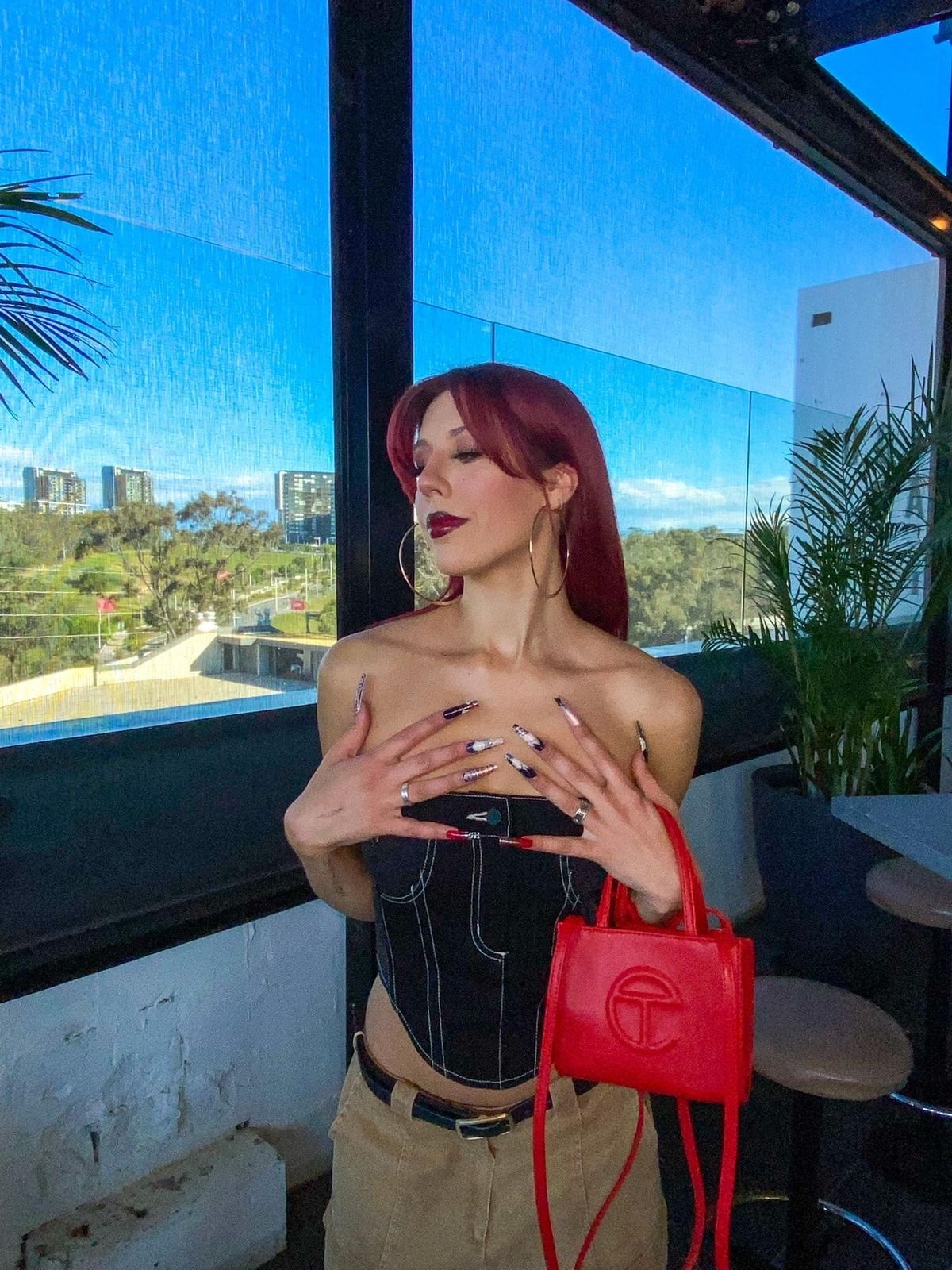 Dion Lee Denim Corset Top Black Size 8 - Image 5