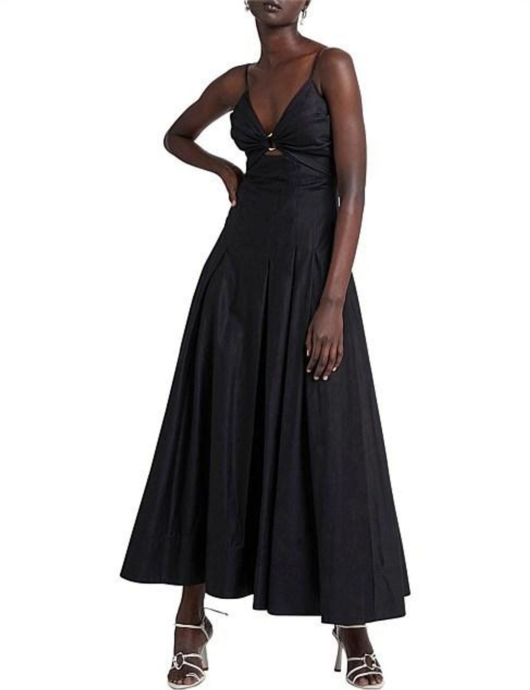 AJE Solstice Strappy Ring Midi Dress for rent on The Volte - main image
