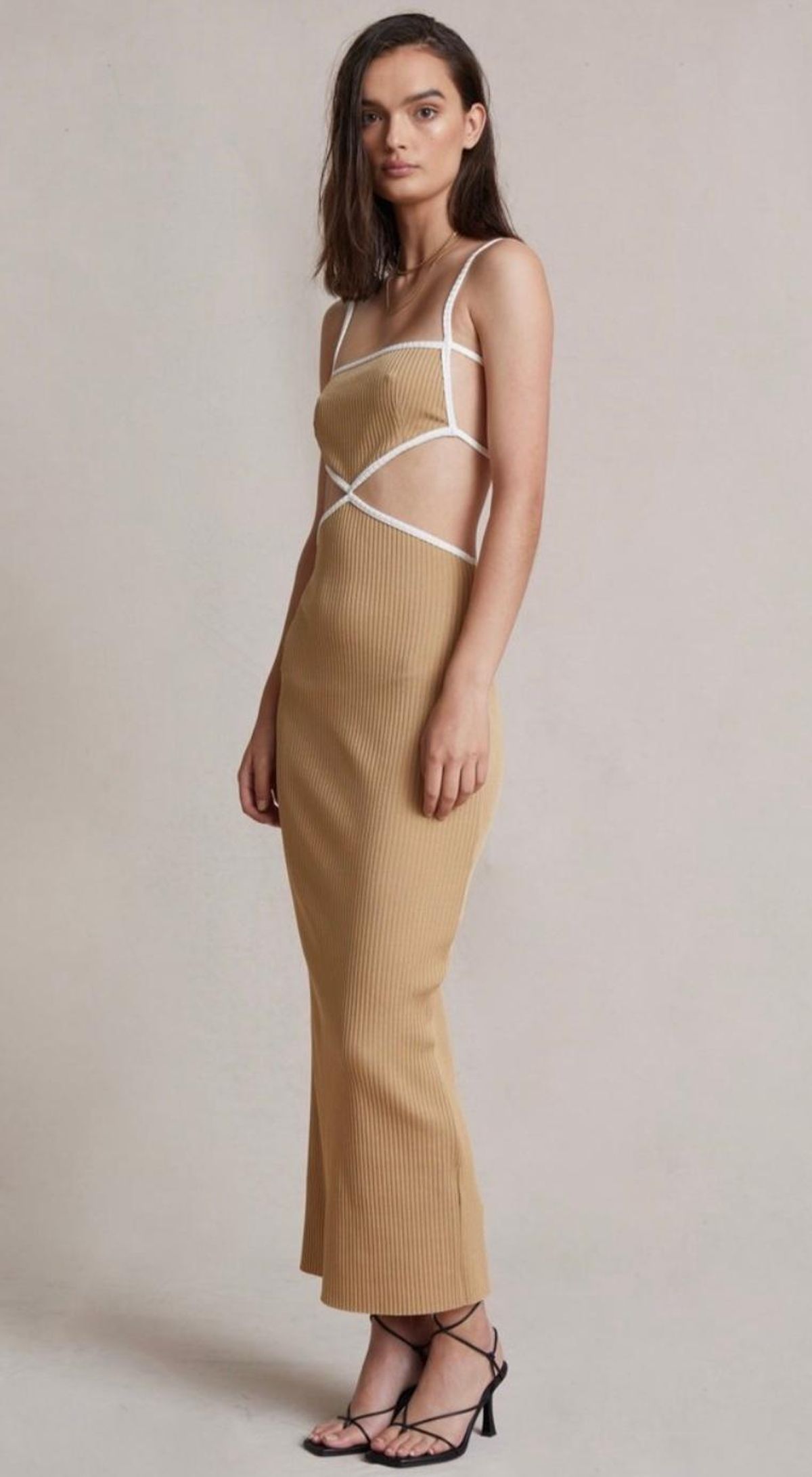 Bec and Bridge Coyote Midi Dress Brown Size 6 - Image 2