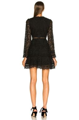 Zimmermann Tiered Cotton Eyelet Lace Mini Dress Black Size 1 / Au 10 for rent on The Volte - image 3