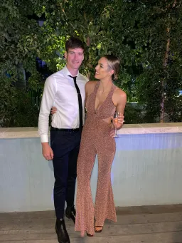 Natalie Rolt Nadia Jumpsuit - Metallic Bronze for rent on The Volte - image 3