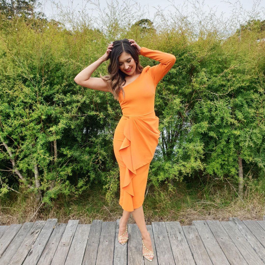 Mossman Follow Me Dress Orange Size 8 for rent on The Volte - main image