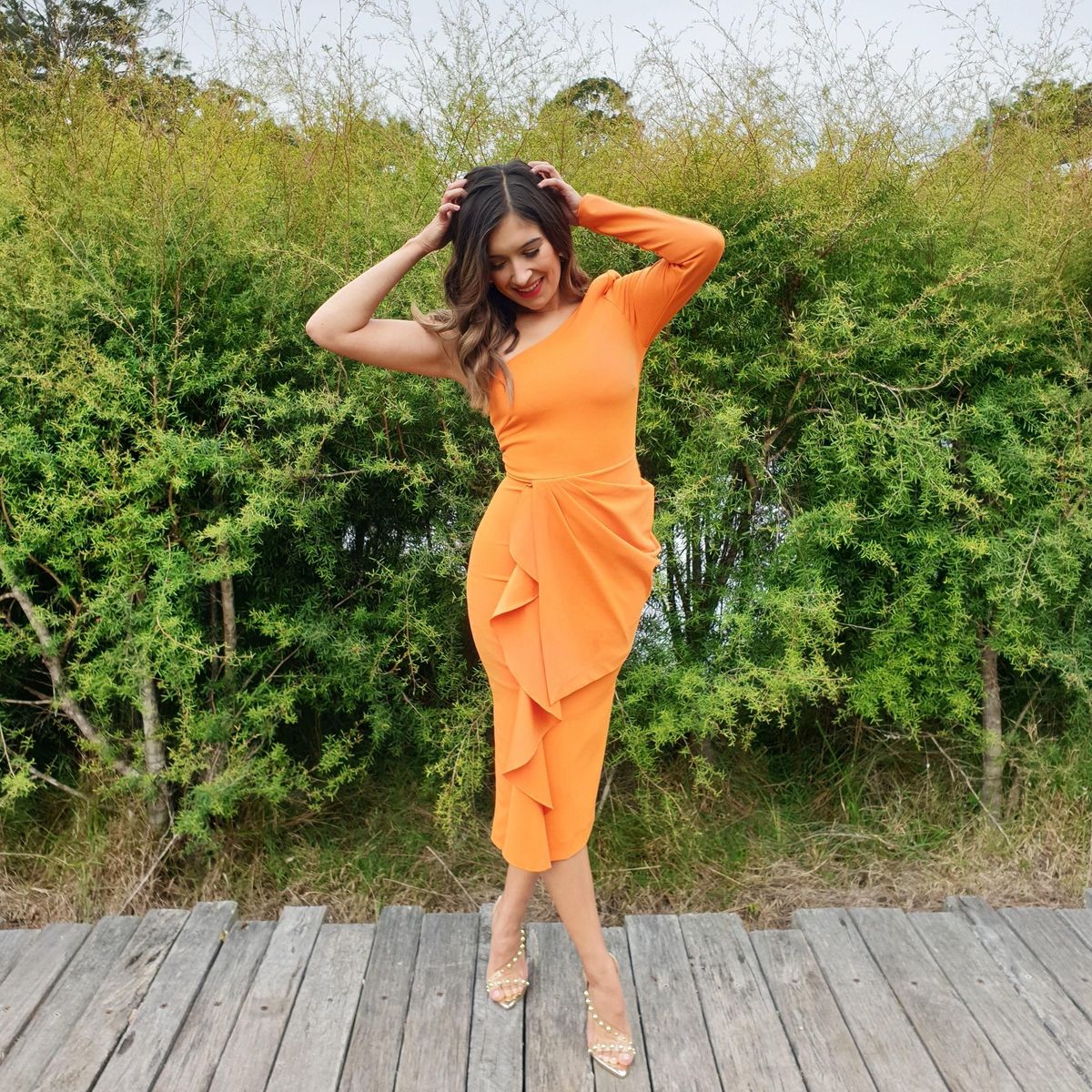 Mossman Follow Me Dress Orange Size 8 - Image 3