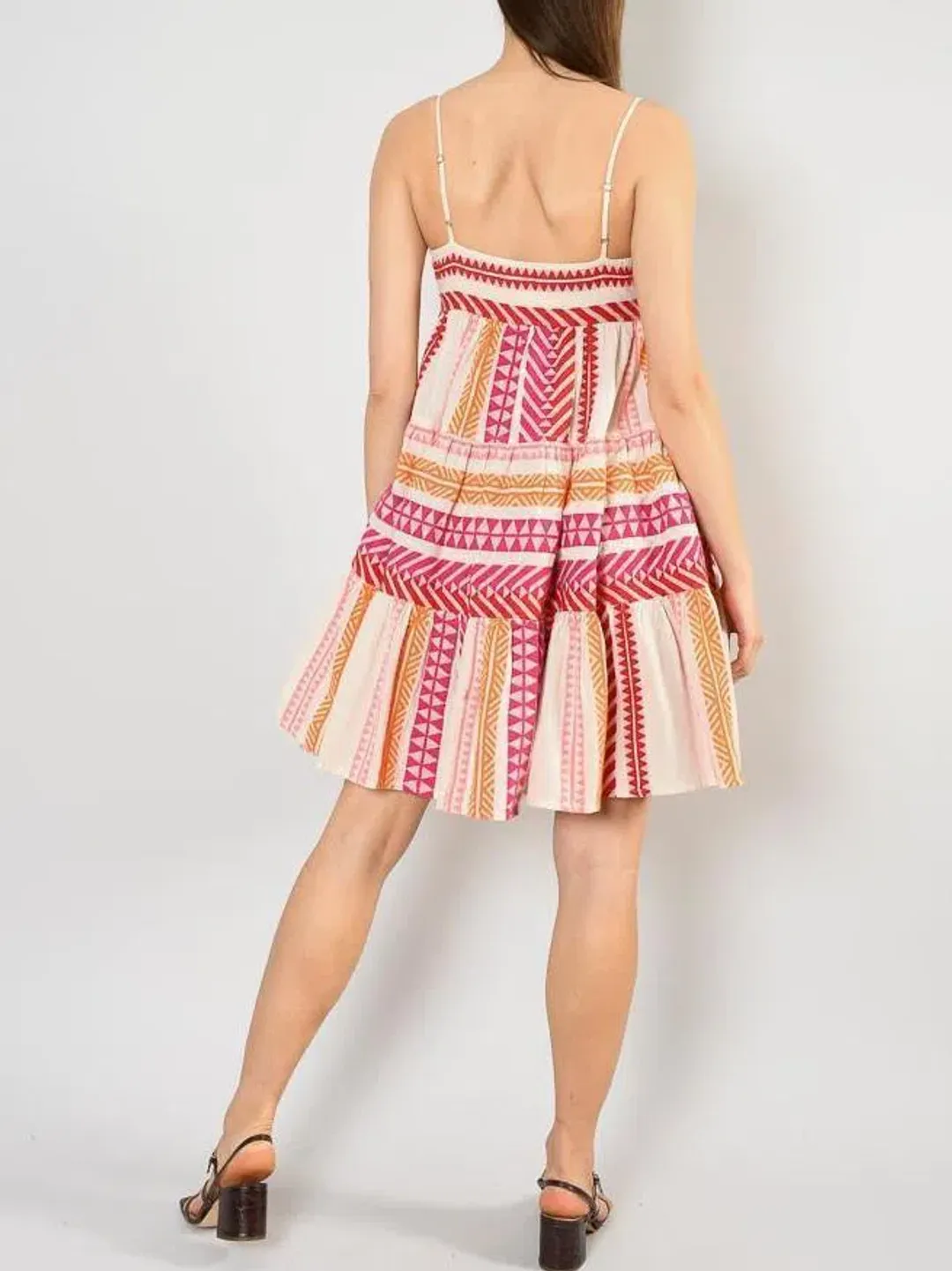 Devotion Twins Boho Mini Dress Multi Size 10 for rent on The Volte - main image