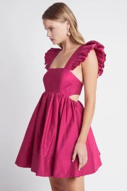 Aje Midsummer Mini Dress Carmine Size 8 for rent on The Volte - image 2