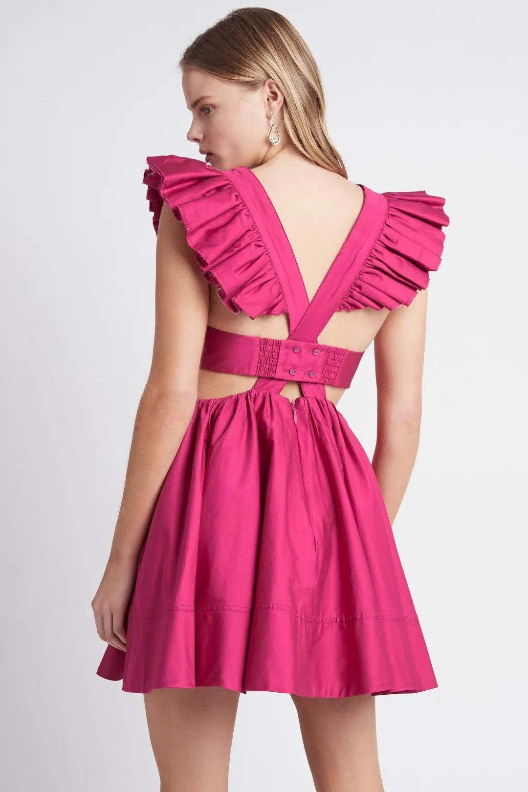 Aje Midsummer Mini Dress Carmine Size 8 for rent on The Volte - main image