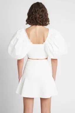 Aje Casa Puff Sleeve Knit Top Ivory Size XS for rent on The Volte - image 4