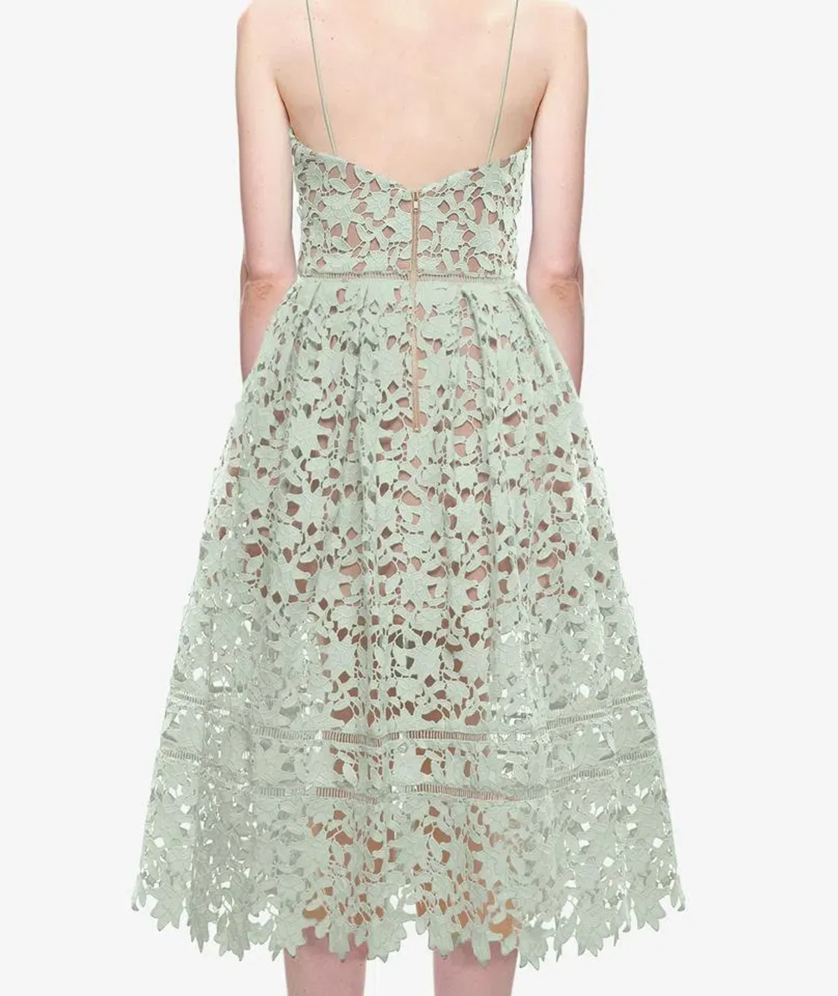 Self Portrait Azaela Midi Dress Mint Size 8 - Image 3