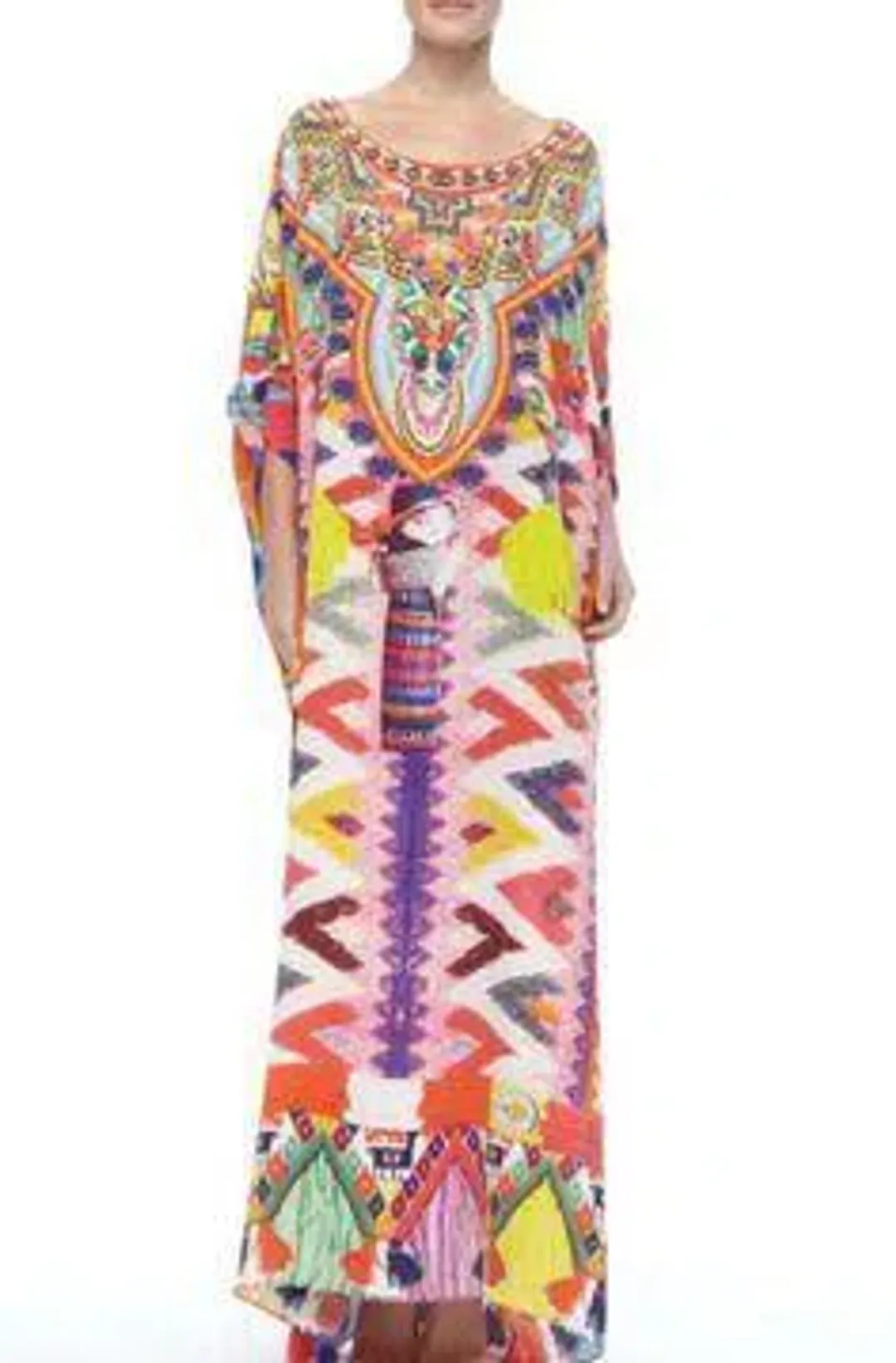 Camilla Worry Doll Round Neck Kaftan Print One Size for rent on The Volte - main image