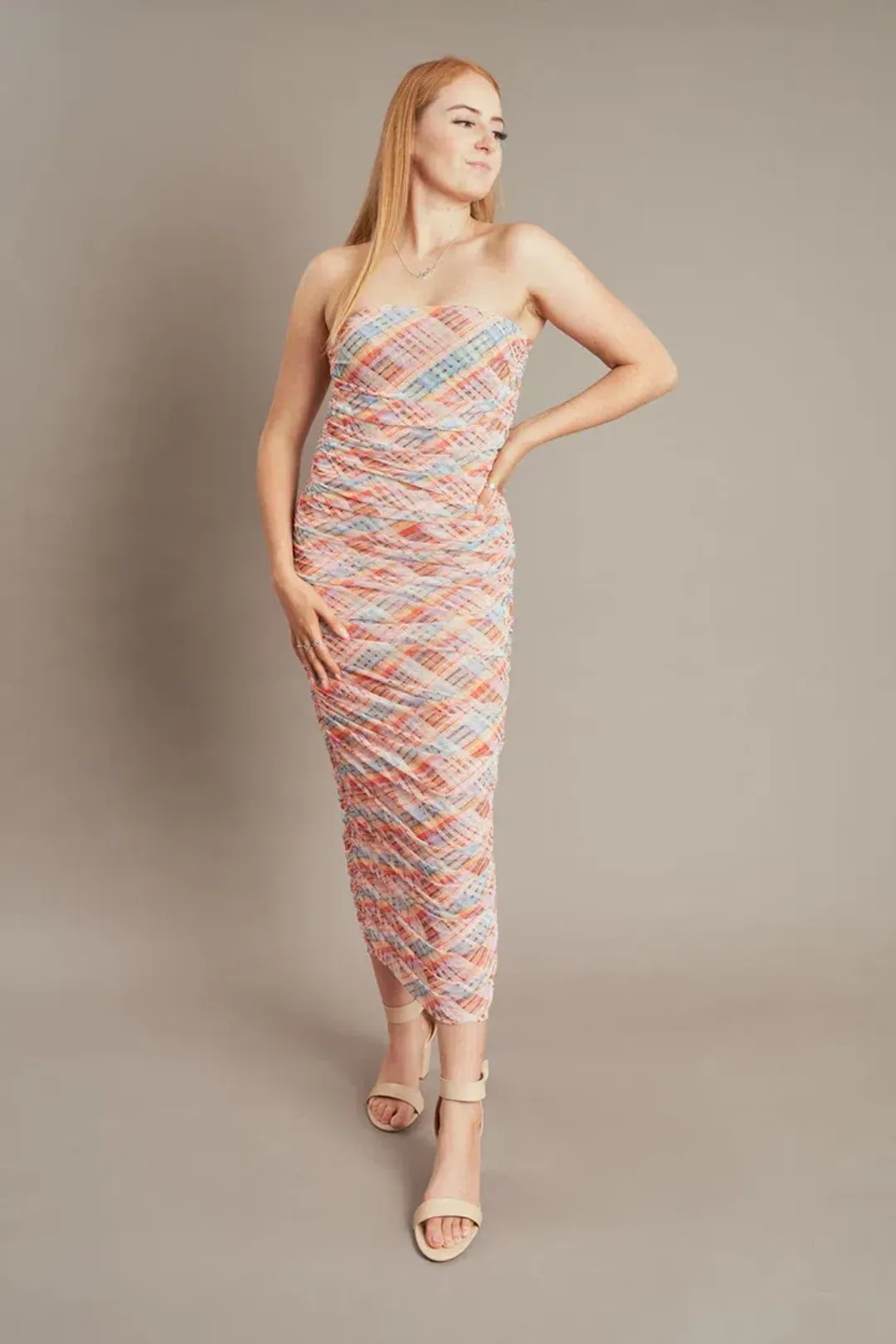 Ruby Cherry Mesh Tube Dress Print Size 6 for rent on The Volte - main image