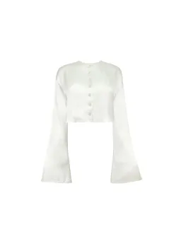 ORSEUND IRIS Ballerina Wrap Skirt & Drop Shoulder Top Set, Ivory for rent on The Volte - image 6