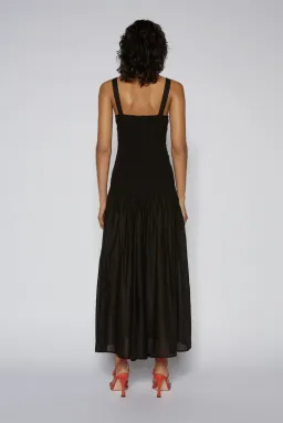 Scanlan Theodore Black Cotton Bralette Dress Size 8 for rent on The Volte - image 4