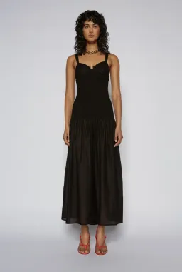 Scanlan Theodore Black Cotton Bralette Dress Size 8 for rent on The Volte - image 2