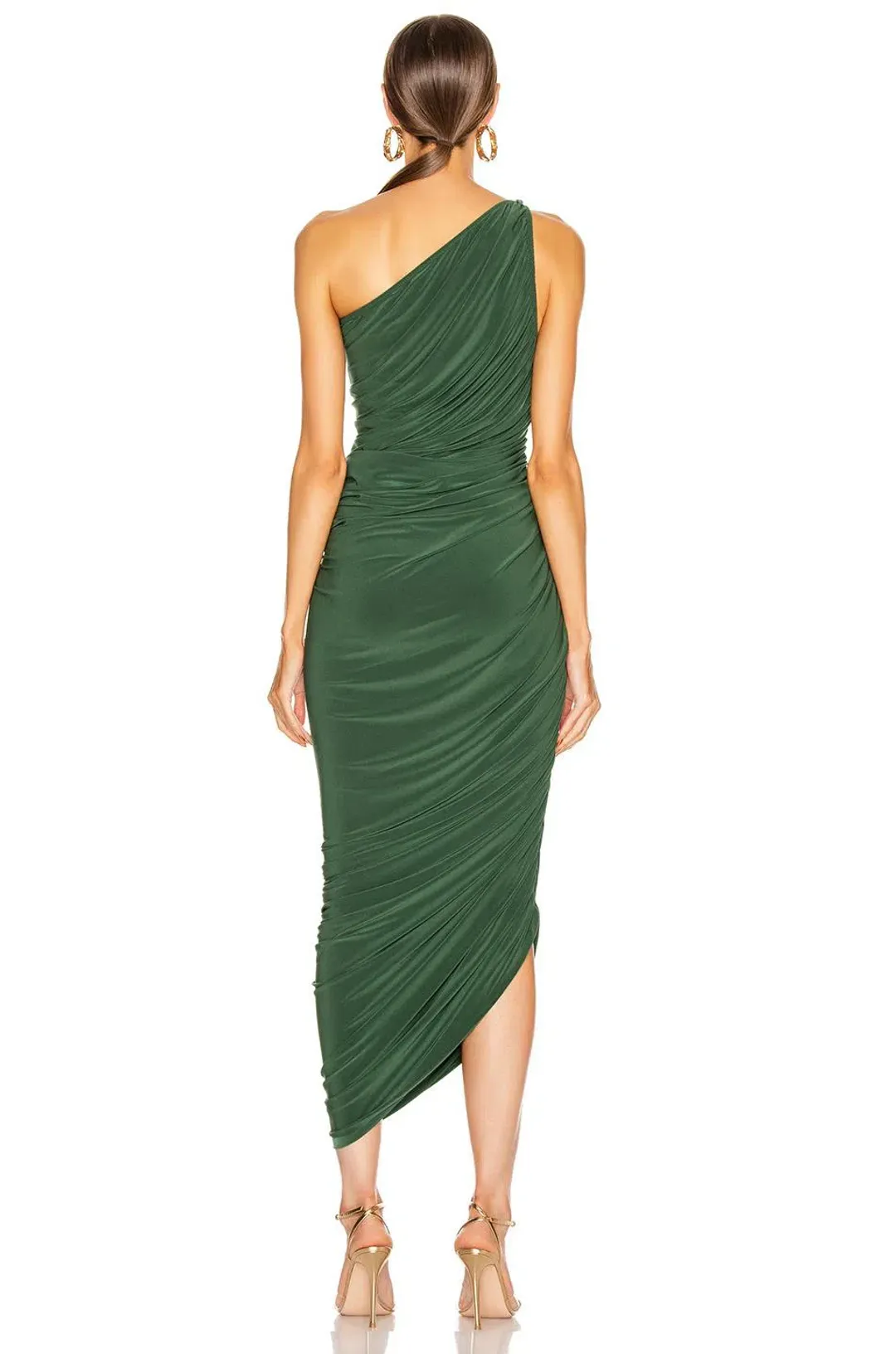 NORMA KAMALI Diana Gown in Forest Green for rent on The Volte - main image