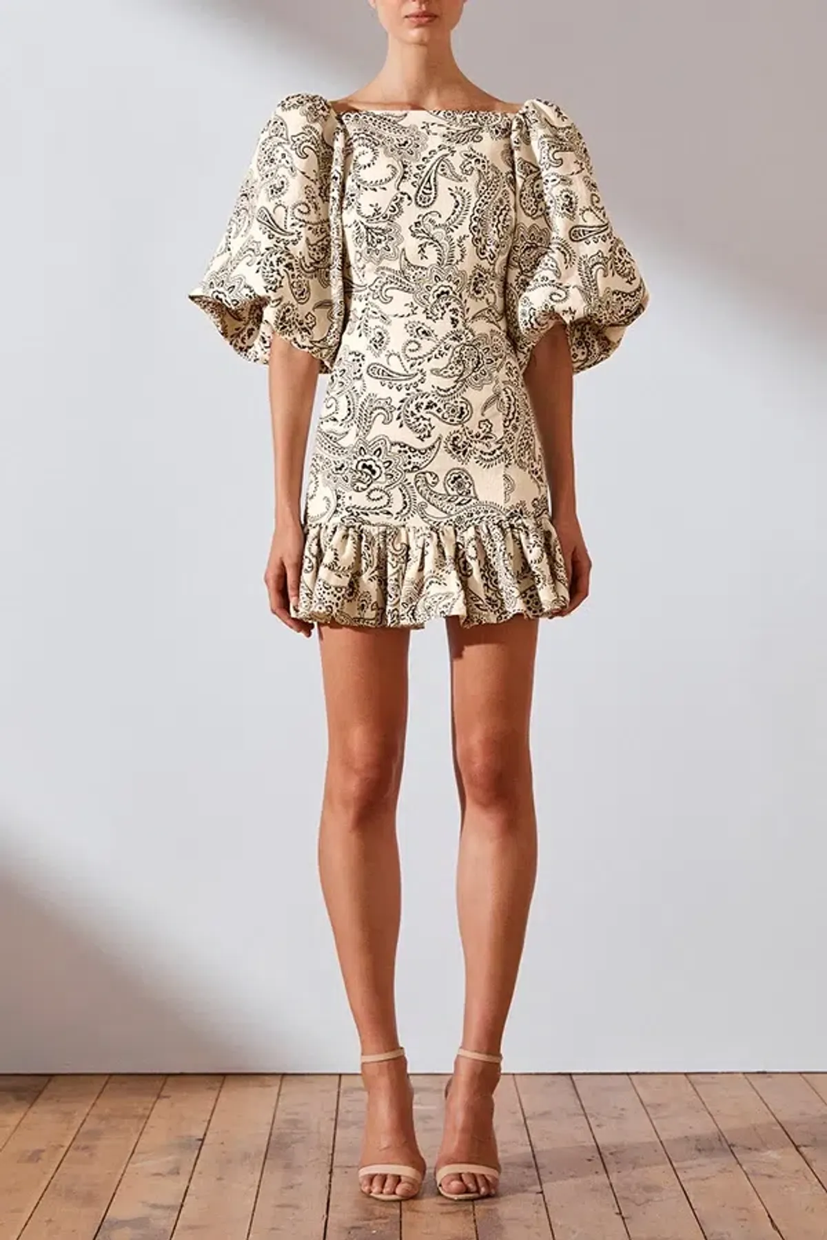 Shona Joy Zella Linen Backless Mini - Image 3