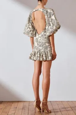 Shona Joy Zella Linen Backless Mini for rent on The Volte - image 2