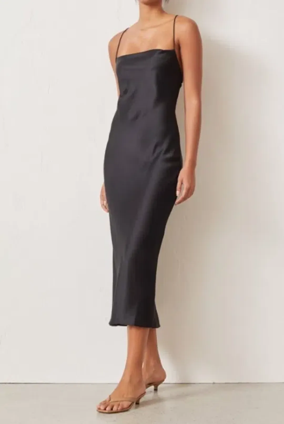 Bec and Bridge Seraphine lace up Black silk Dress for rent on The Volte - main image