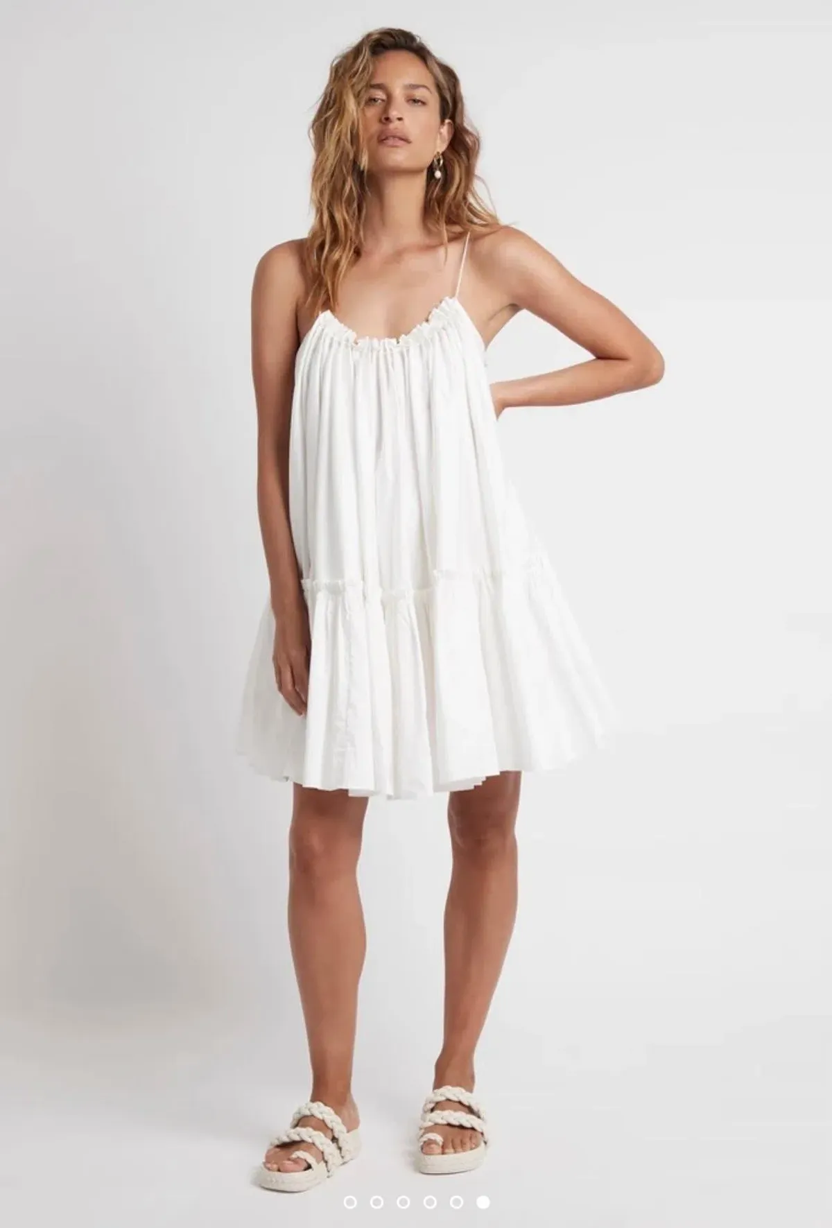 Aje Midsummer Swing Mini Dress Ivory Size 8 - Image 1