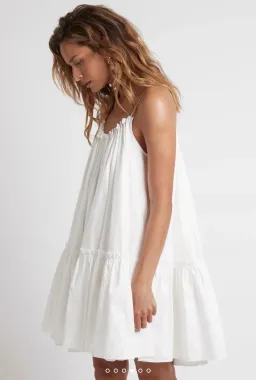 Aje Midsummer Swing Mini Dress Ivory Size 8 for rent on The Volte - image 4