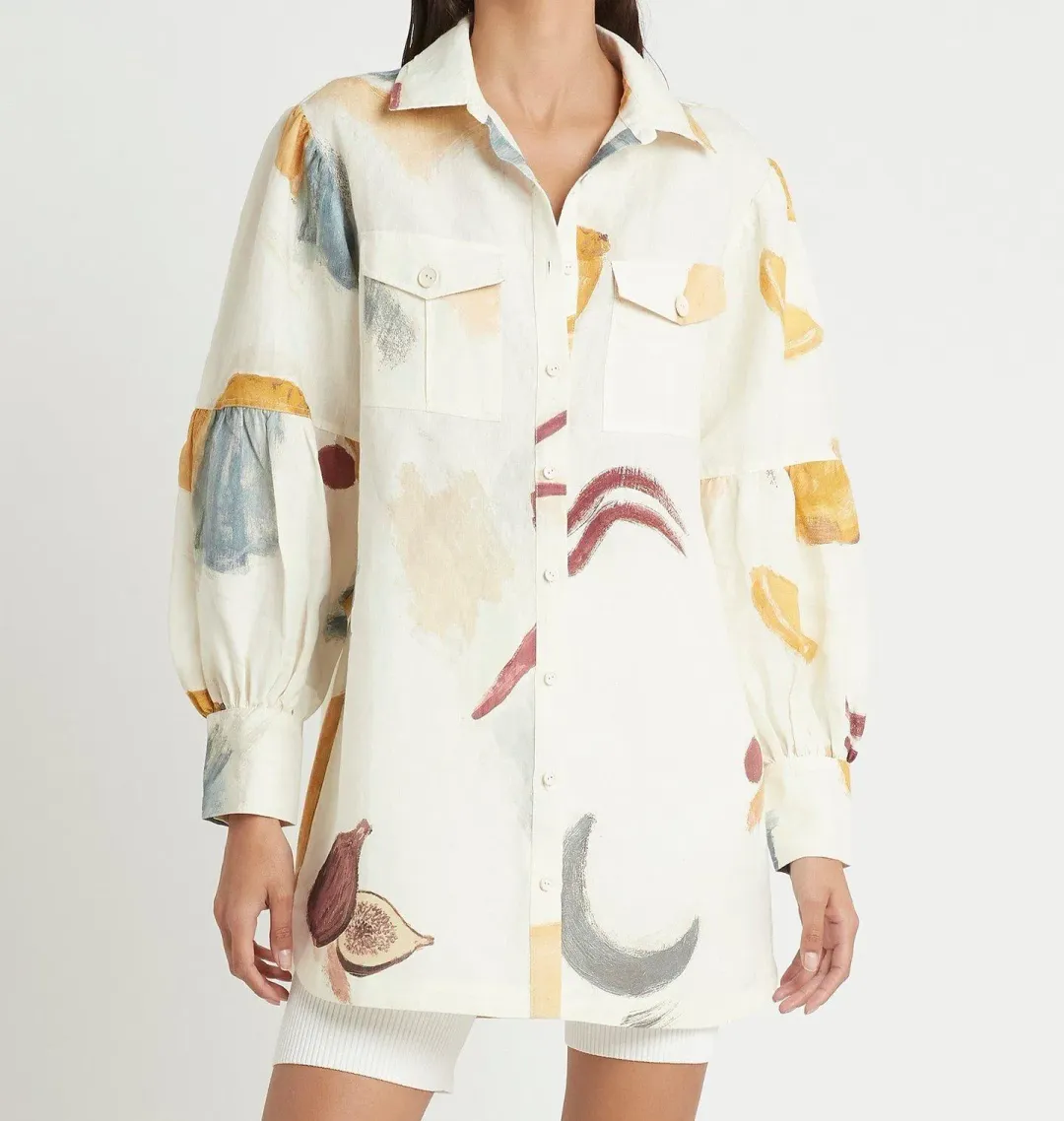 Sir the Label Martine Shirt Dress Print Size 2 / AU 10 for rent on The Volte - main image