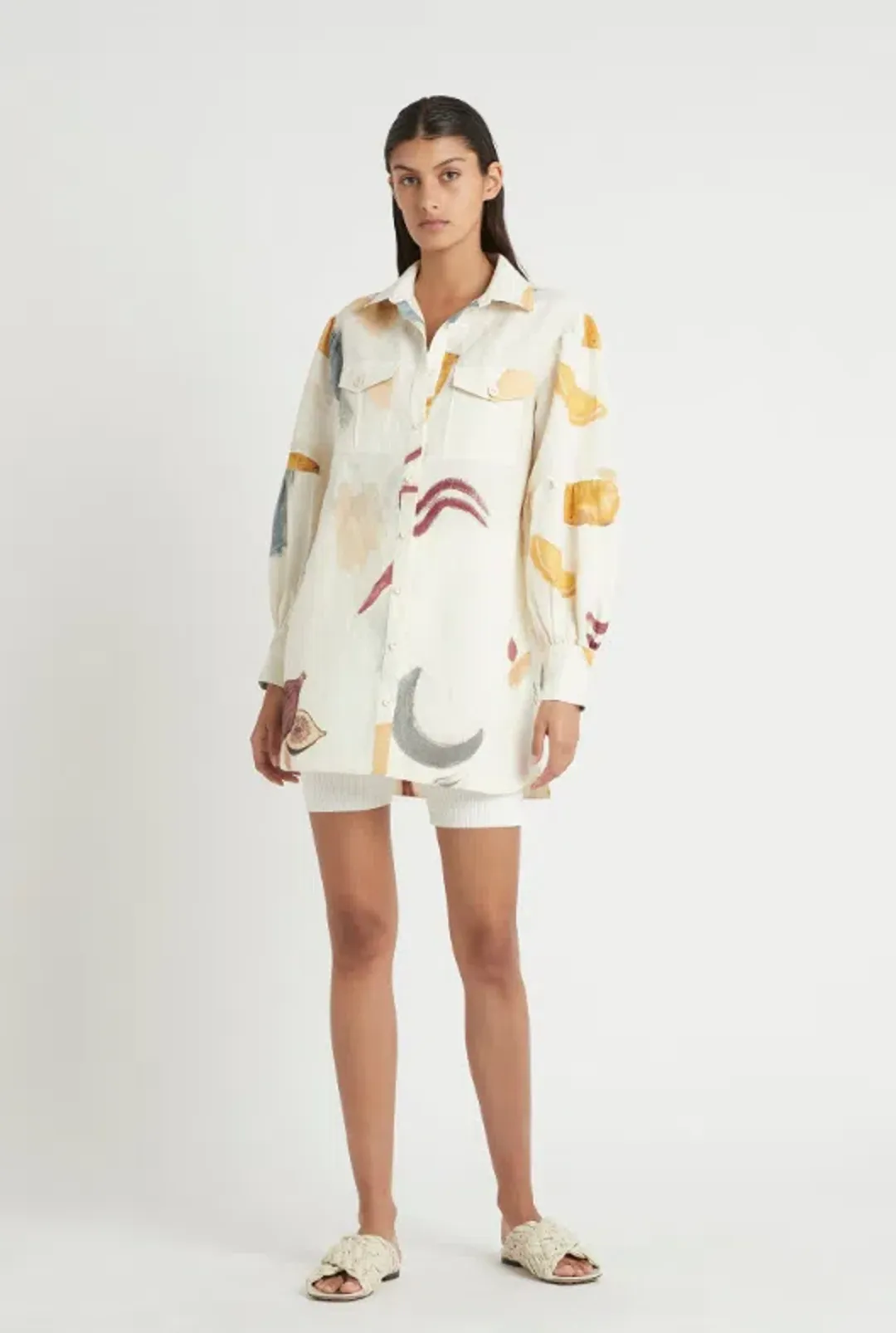 Sir the Label Martine Shirt Dress Print Size 2 / AU 10 for rent on The Volte - main image